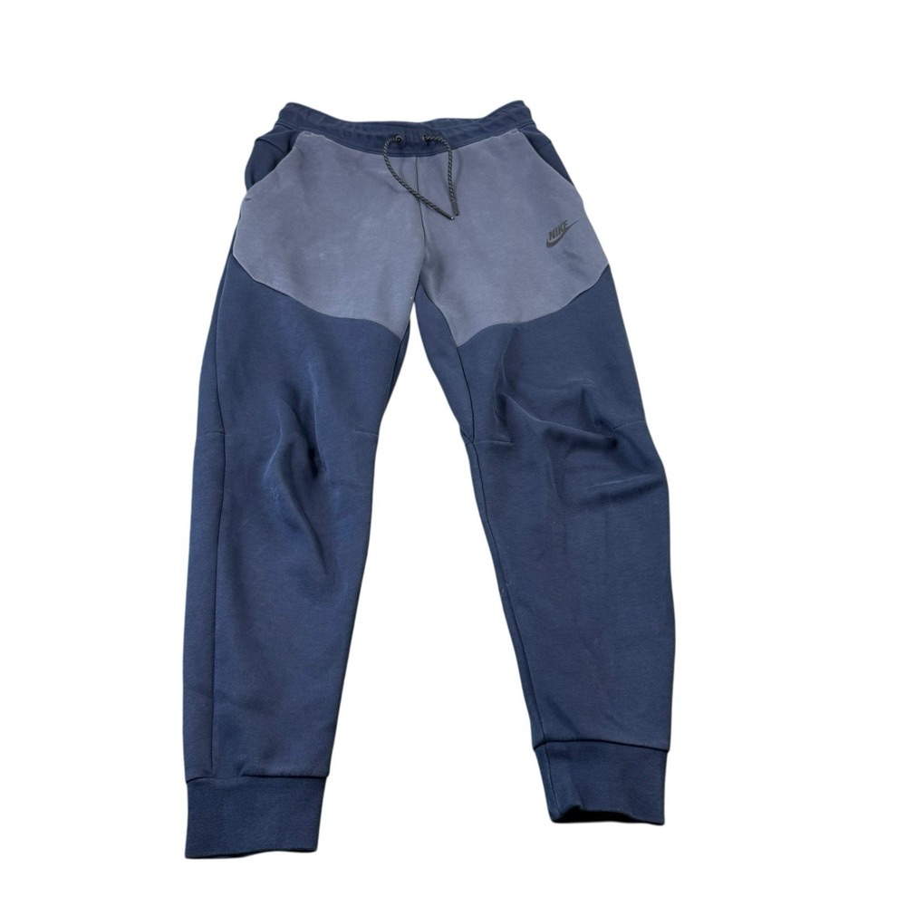 Nike Blue Navy Colorblock Tech Fleece Mens Jogger Sweatpant Small 805162-451